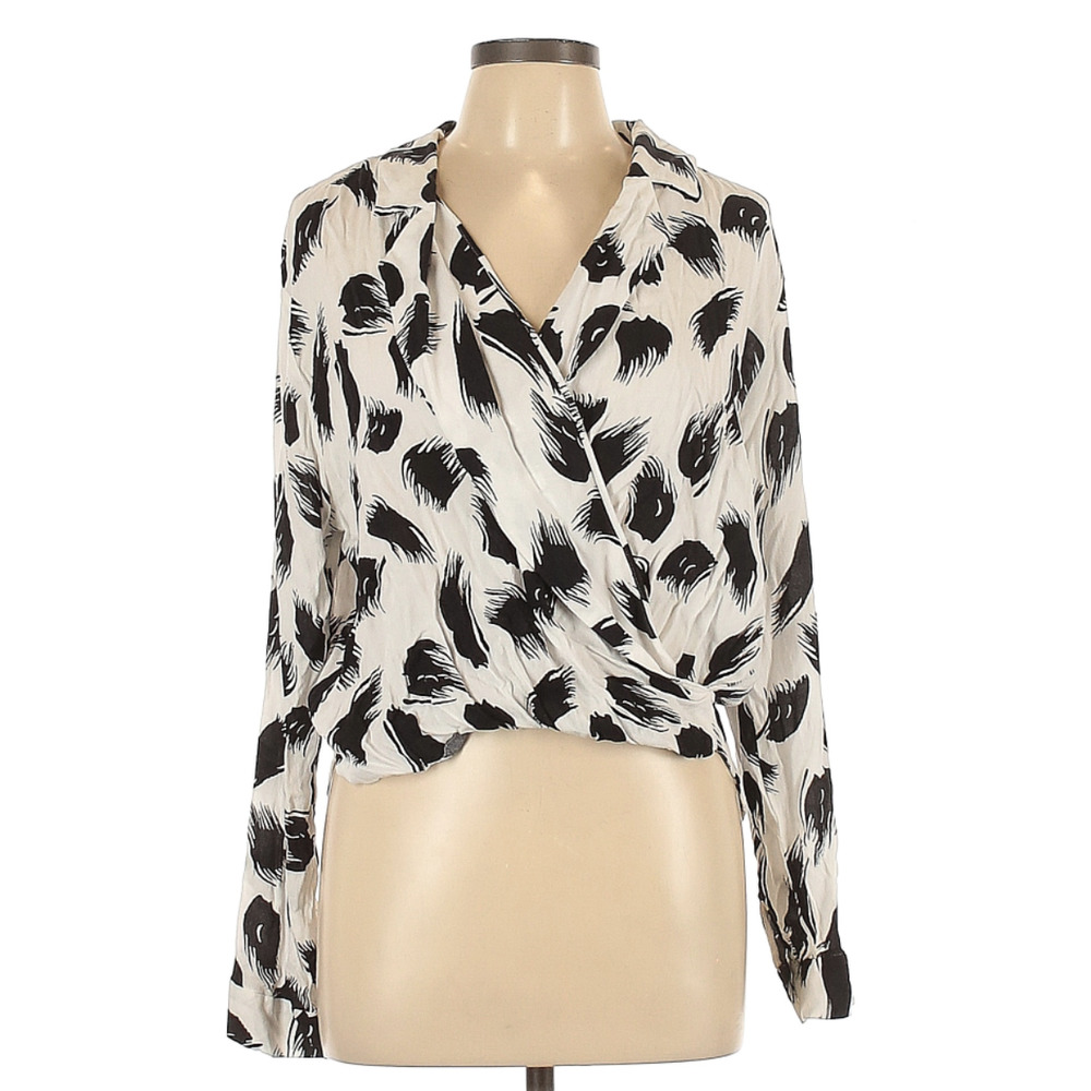 Leith Long Sleeve Blouse Size M